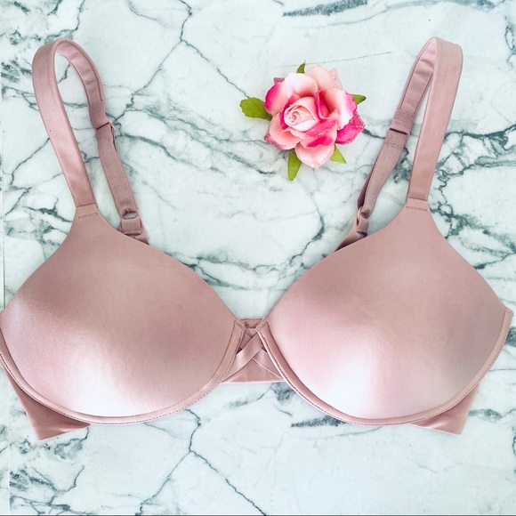 Other - 🌸PRETTY SATIN PINK BRA SZ 36D
